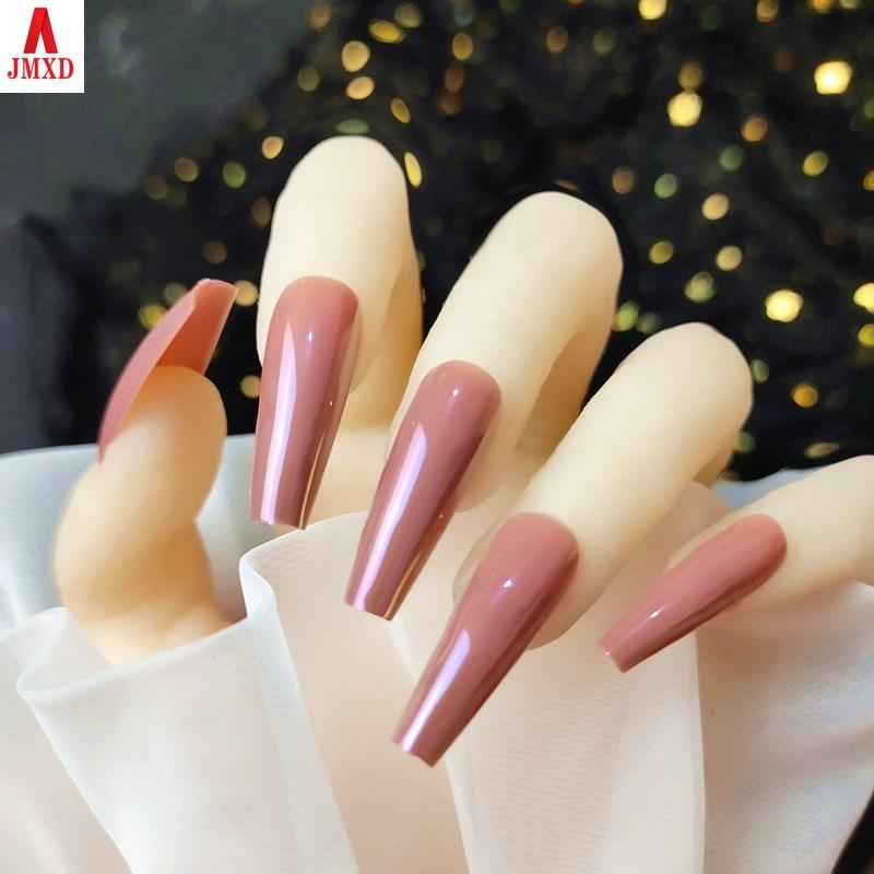 

JMXD-T01 Aurora Ballet Europe и онлайн-знаменитости Aurora Solid Color Ballet Coffin Nail Съемный маникюр