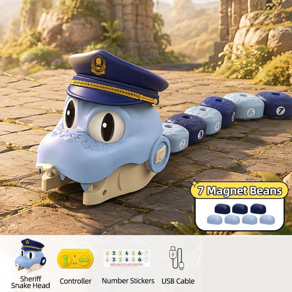 Interactive Remote Control Car Rechargeable Magnetic RC Car RC Snake Car Toy Indoor Play