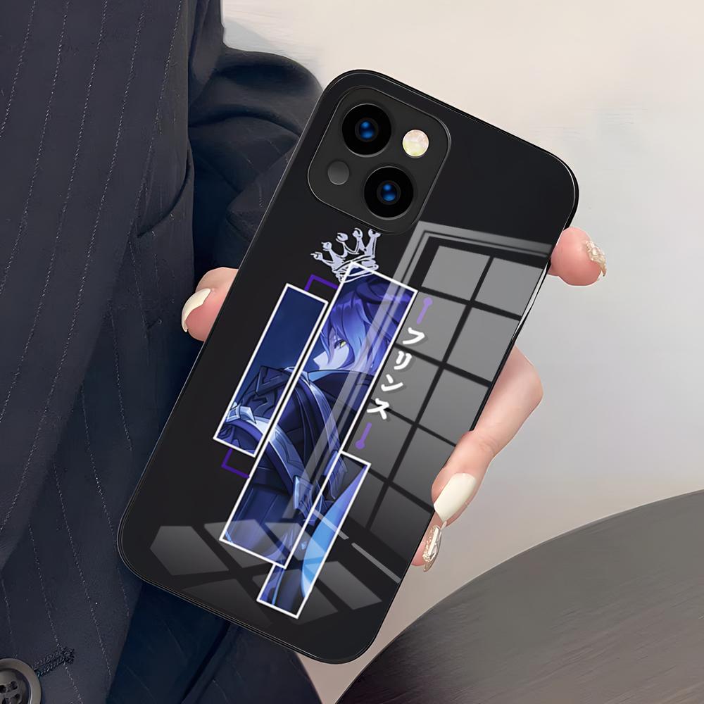 Game Genshin Impact Flins Phone Case For IPhone 17 Pro Max 15 Pro 16 14 Plus 12 13 Mini 11 Pro Shockproof Glass Cover