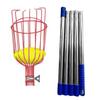 Fruit Picker Pole Telescopic Spliceable Rod with Basket Metal Extendable Picking Pole Garden Tool for Harvesting Apples Oranges Avocados from