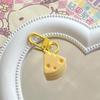 Lovely Cheese Pendant Keychain Cute Simulation Cheese Keyring Backpack Pendant For Girls Kids Party Favor