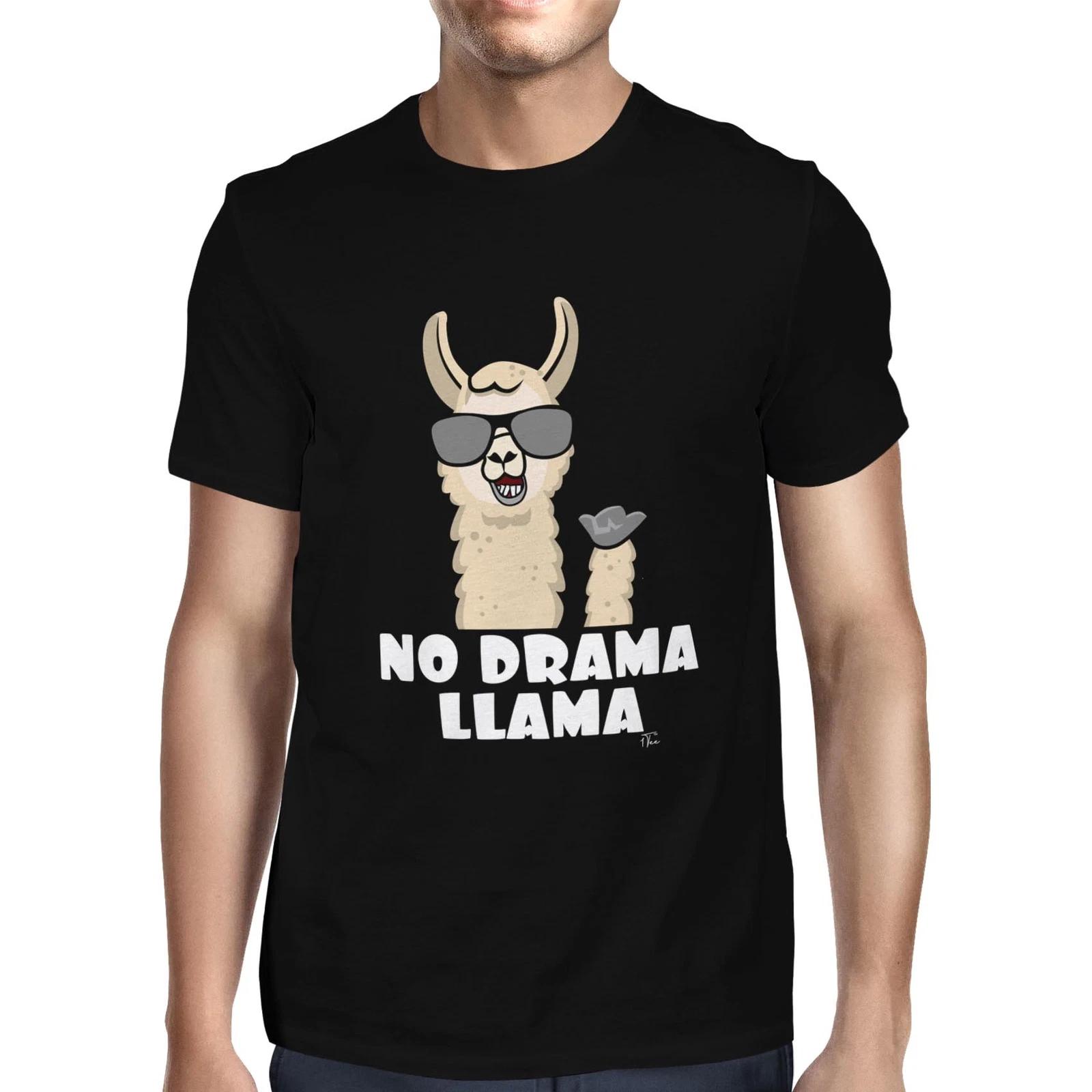 1Tee Mens No Drama Llama T-Shirt S