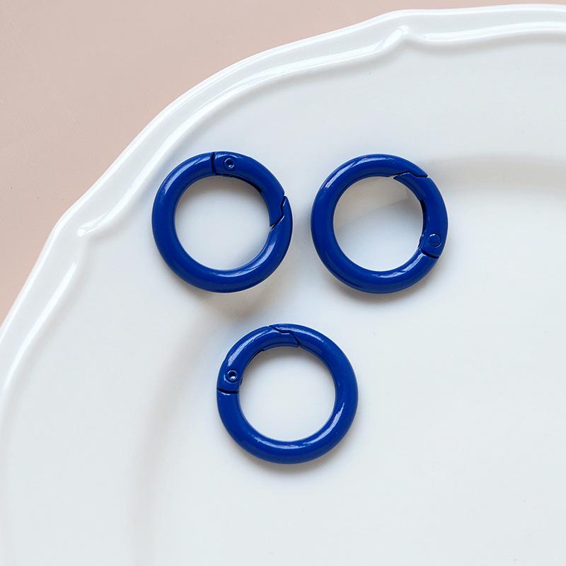 Macaron Color Heart Ring Keychain Clasp for DIY Jewelry, Bracelets, and Phone Chains