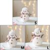 Christmas Snowman Decorations Party Supplie Lovely Plush Snowman Ornaments For Home Party Indoor Garden Outdoor Use