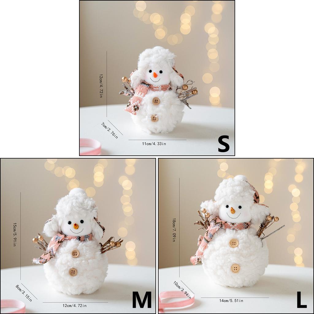 Christmas Snowman Decorations Party Supplie Lovely Plush Snowman Ornaments For Home Party Indoor Garden Outdoor Use
