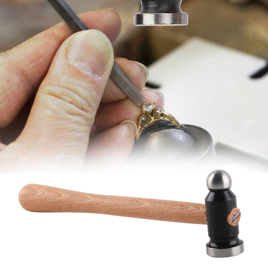 Round Hammer Ball Peen Hammer Household Jewelry Processing Hammer Tool (Large)