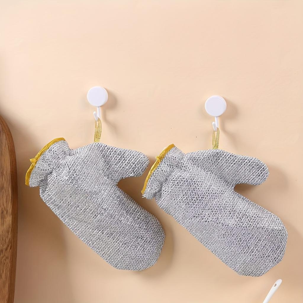 High-Quality Steel Wire Dishwashing Gloves,Made with Built-In PVC Material,Are Non-Slip,And Suitable for Cleaning in The Kitchen