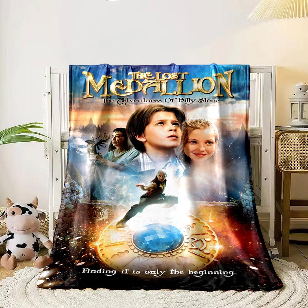 

Fantasy-themed design with glowing medallion and adventure elements. for all seasons blanket lunch break throw gift 80cm x 120cm