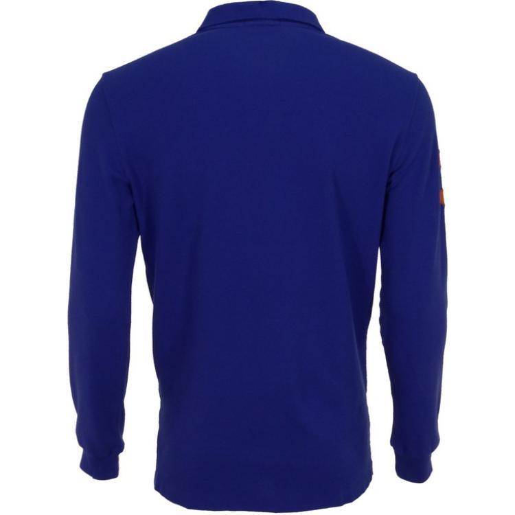 Polo Ralph Lauren Solid Color Big Pony Embroidered Logo Long Sleeve Polo Shirt Men tops Dark-Blue MNPOKNI16810673E50