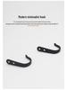 Shangli Modern Black Wrought Iron Wall Hook for Cabinets and Wardrobes