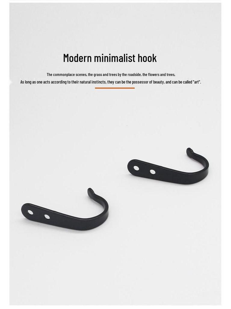 Shangli Modern Black Wrought Iron Wall Hook for Cabinets and Wardrobes