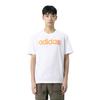adidas E Lin Round Neck Pullover Soft Letter Short Sleeve T-Shirt Men Tops White GD5395