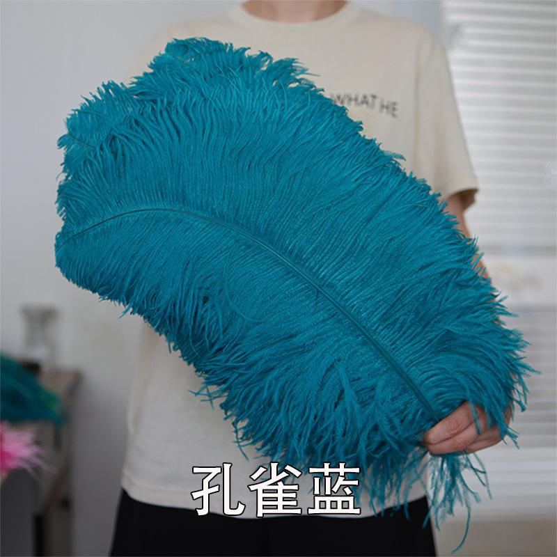Thick Rod Wide Hair 50-55Cm Ostrich Feather Wedding Road Guide Table Flower Home Decoration Ornament Ostrich Hair White