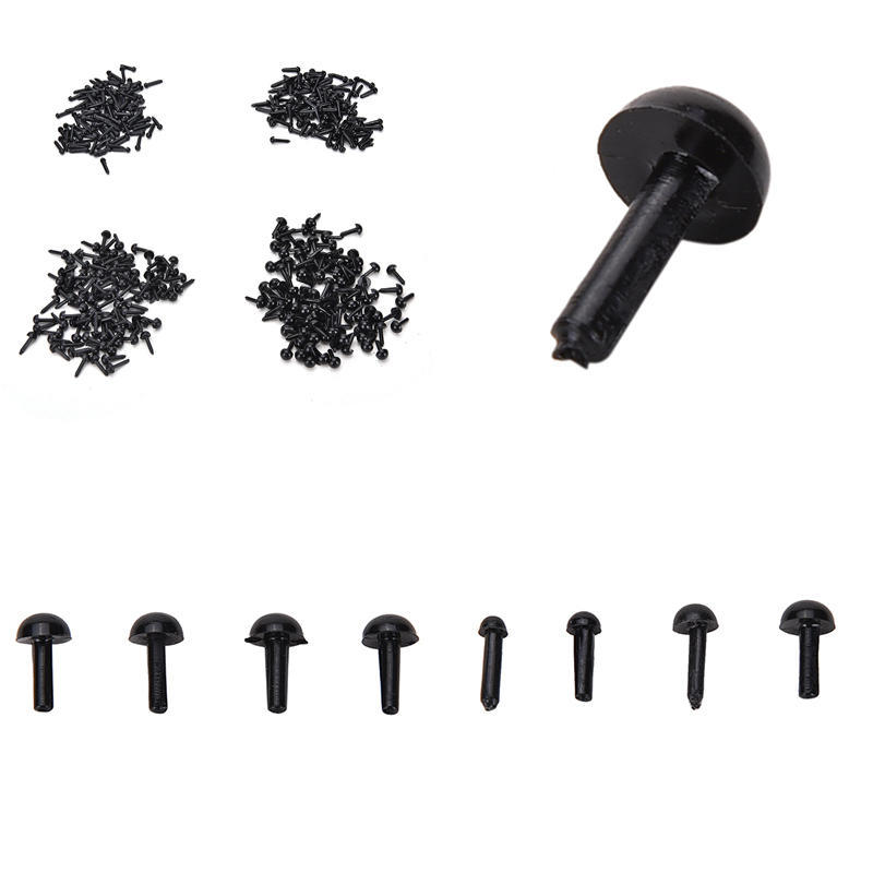 100 Pcs/Set Plastic Black Eyes For Bear Doll Animal Puppet Diy Black Eyes 4 Size