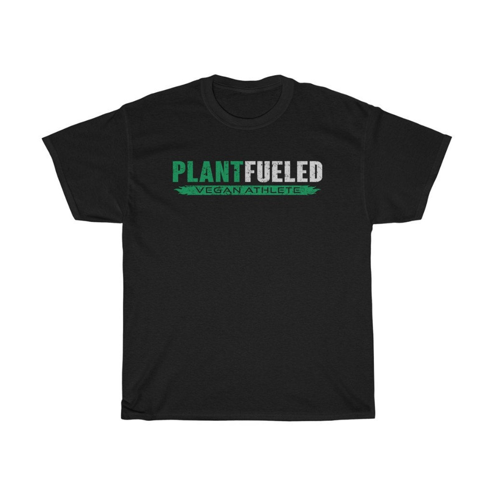 Plant Fueled Vegan Athlete Motivational Workout T-Shirt M