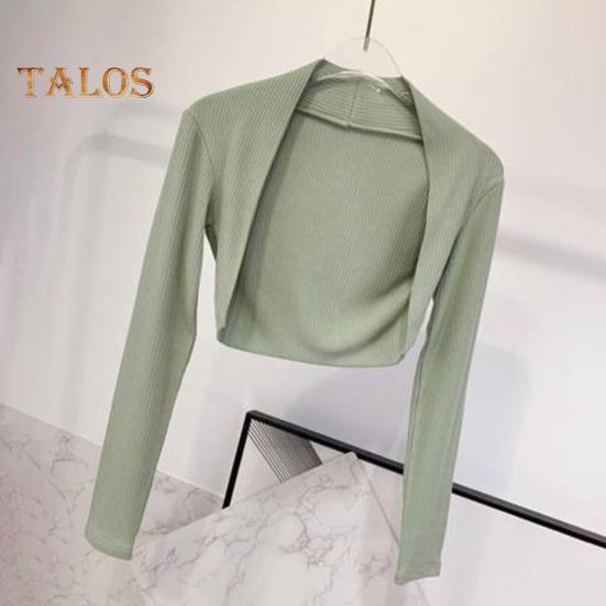 Solbeskyttelsesklær Ensfarget Langermet Slim Fit Solbeskyttelsesjakke Allsidig Ensfarget Danse- og Yogadrakt