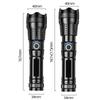 P50 Flashlight: Powerful LED, USB Rechargeable, Power Display, Zoom & Spotlight Functions