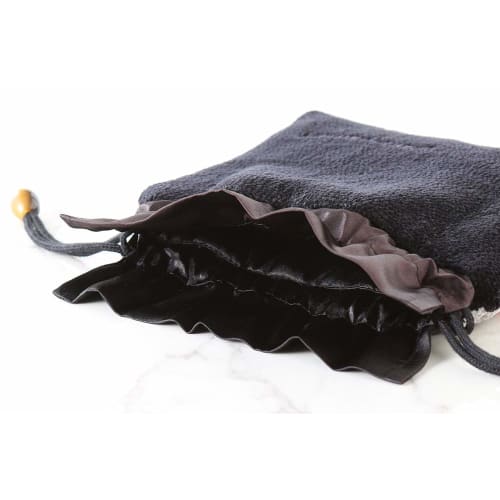 Laura Ashley "Chenille" Drawstring Bag, Roses, Black, Approx. 19 X 3 X 20cm (RUA44572, Bk)