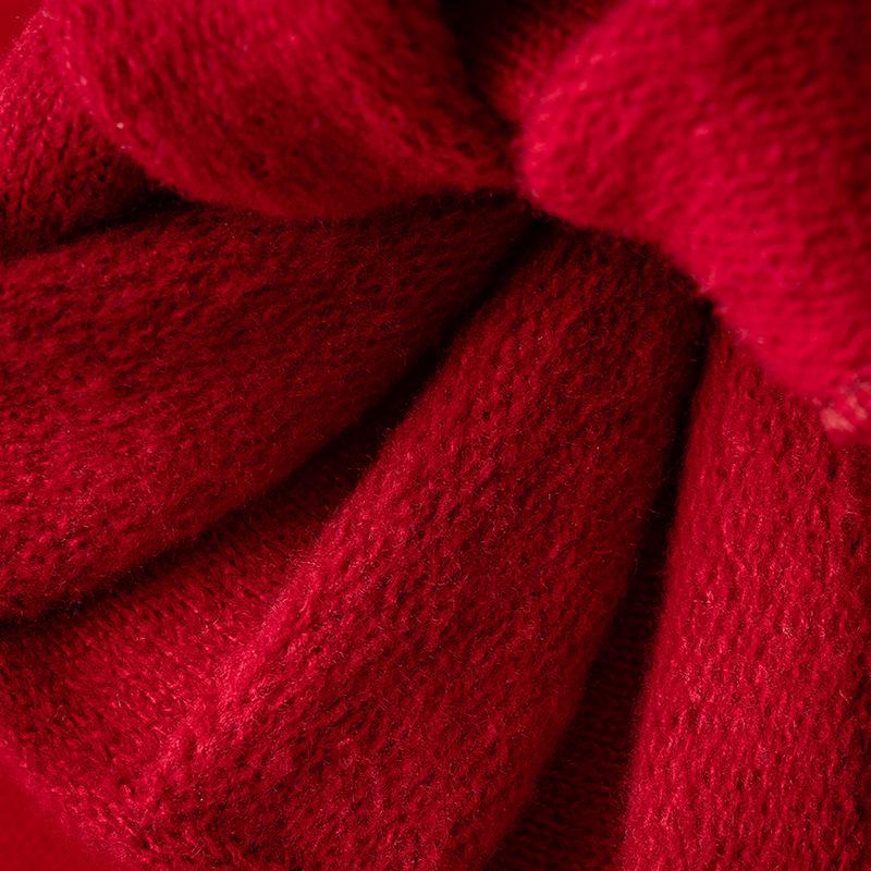 Newborn Baby Festive Scarf: Red Neck Warmer for Boys & Girls - Spring To Winter, First Birthday & New Year