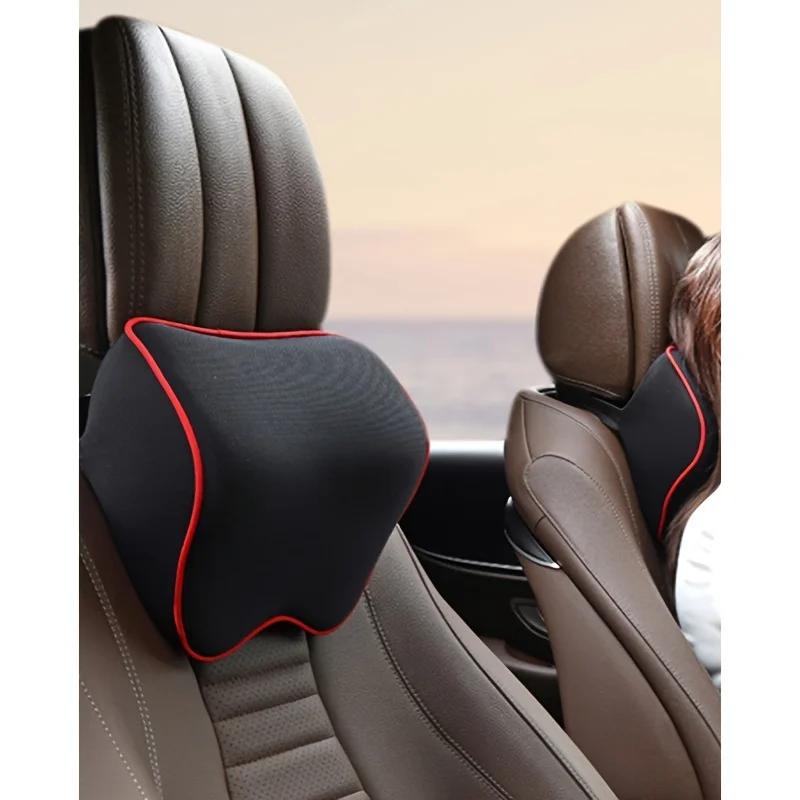 Ergonomic Memory Foam Car Neck Pillow - Adjustable Strap Headrest Cushion for Comfort & Easy Installation (Durable)