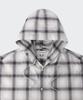 Musinsa Standard Oversized Ombre Check Hooded Shirt [White/Black]