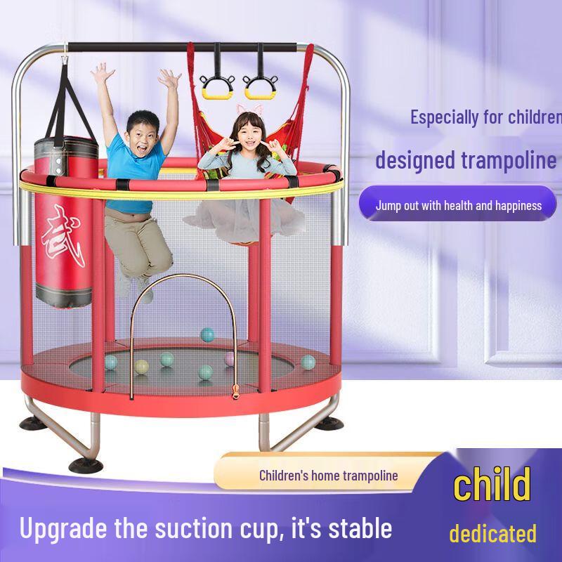 Children's Indoor Trampoline with Safety Net