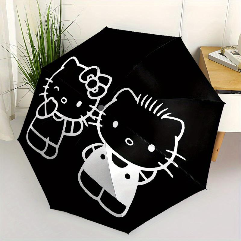 

1pc Hello Kitty Friendship Decal Sticker Umbrella with Plastic Handle,Suitable for All Seasons Home Travel Outdoor UmbrellaSanlio709