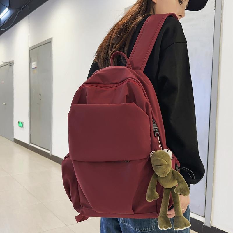 Backpack Simple Large Capacity Travel Backpack Female Leisure Japanese Junior High School Student High School Student School Bag Male