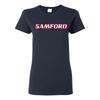 Samford University Bulldogs Basic Block Womens T-Shirt - Navy