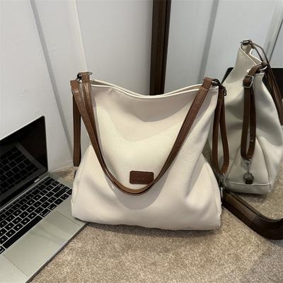 Student Class Canvas Bag Women's New Autumn Large-capacity Backpack Commuter Shoulder Underarm Tote Bag