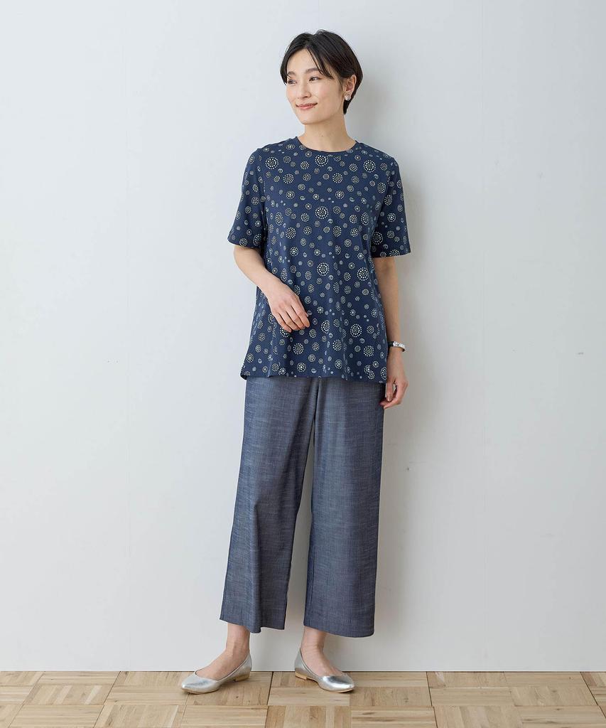 DECOY Drink Dot Logo Print 491178 Navy [Chilled] [UV Protection] [Tomomasu Collaboration] T-Shirt Women's Women's