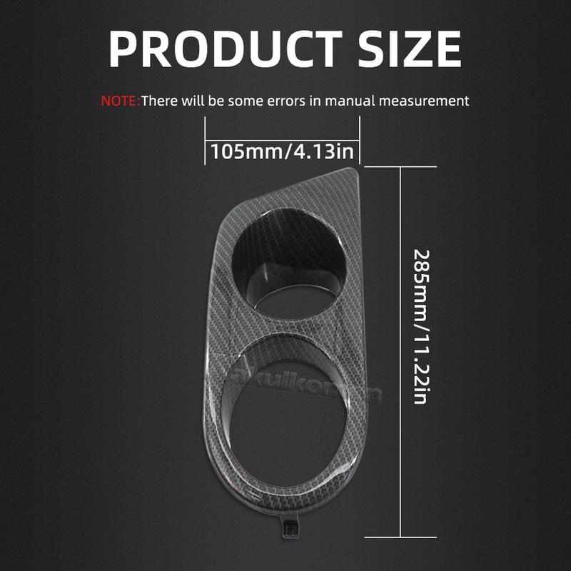 Carbon Fiber Fog Light Cover for BMW E46 M3 2001-2006 Glossy Black Fog Lights Grill Frame Surrounds Air Duct Fog Lamp Hood