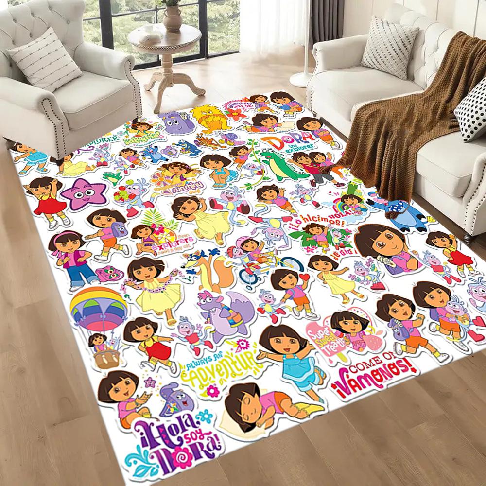 Dora Explorer Area Rug Perfect for Study room Dining Room Dormitory Living Rooms Antislip Carpet Anime Office Decor Birthday/Christmas Gift