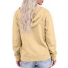 Women's Long Sleeve Hooded Pullover Sweatshirt Color Casual Outerwear