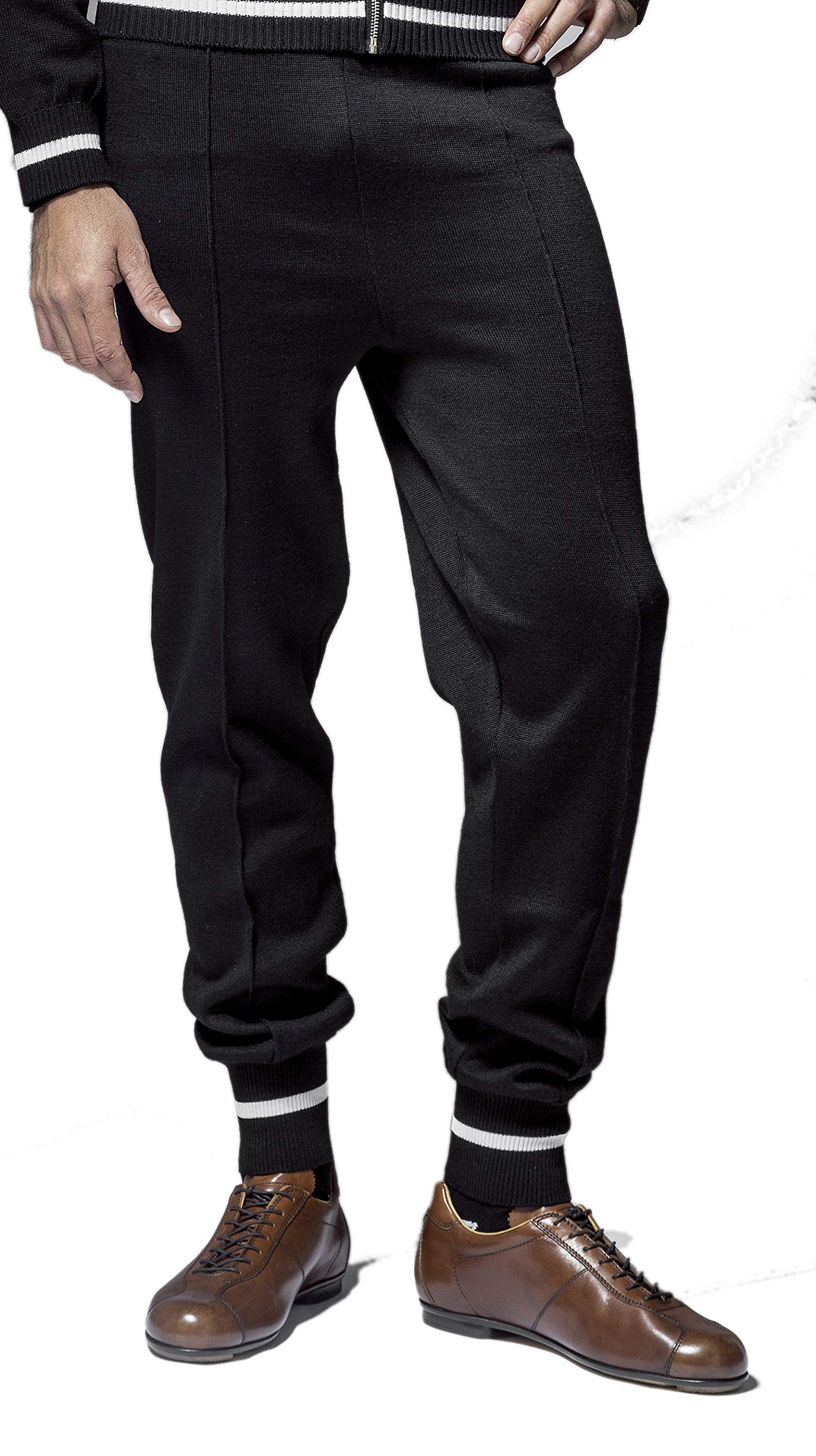 

De Marchi Классический спортивный костюм Размер 8026111300077 Сделанные в Италии брюки, Черный, L, чёрный