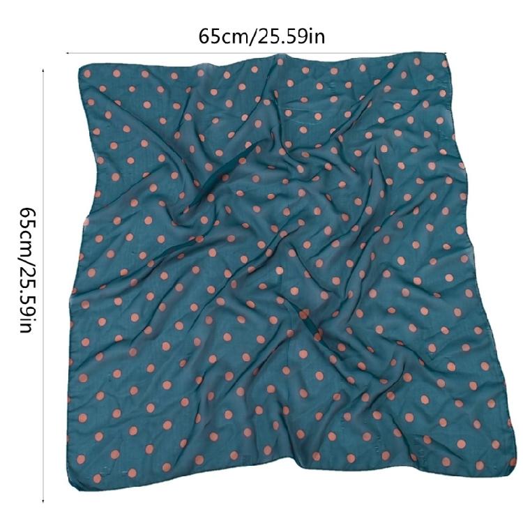 Lady Neckerchief Dotted Neck Scarf for Casual and Formal Attire Square Scarf