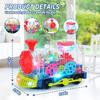 1Pc Electric Train Toy For Kids Transparent Gear Crawling Train With Light And Music Early Educational Toys Train Toys For Kids