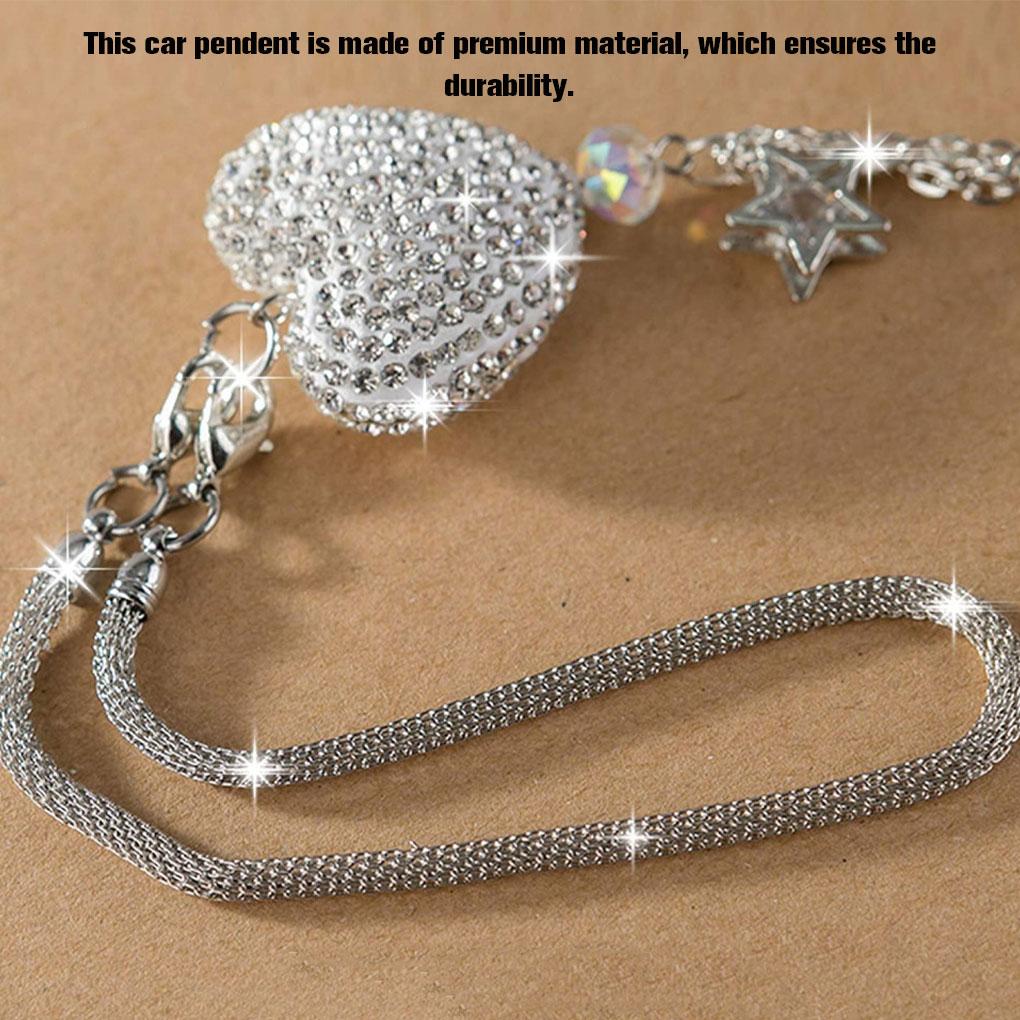 Mirror Ornament Interior Pendent Zinc Alloy Vehicle Accessories for Women Rear View Hanging Decor Car Supplies