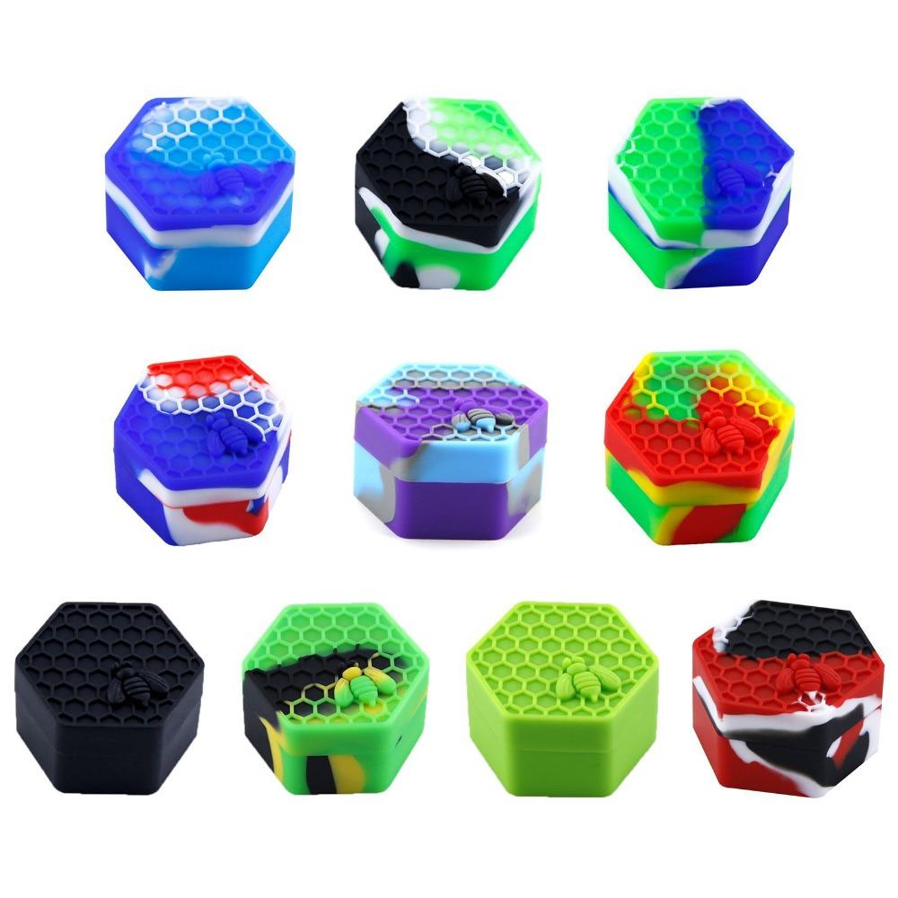 Silicone Hexagon Silicone Container 26ml Silicone Honeybee Jars  Silicone Container