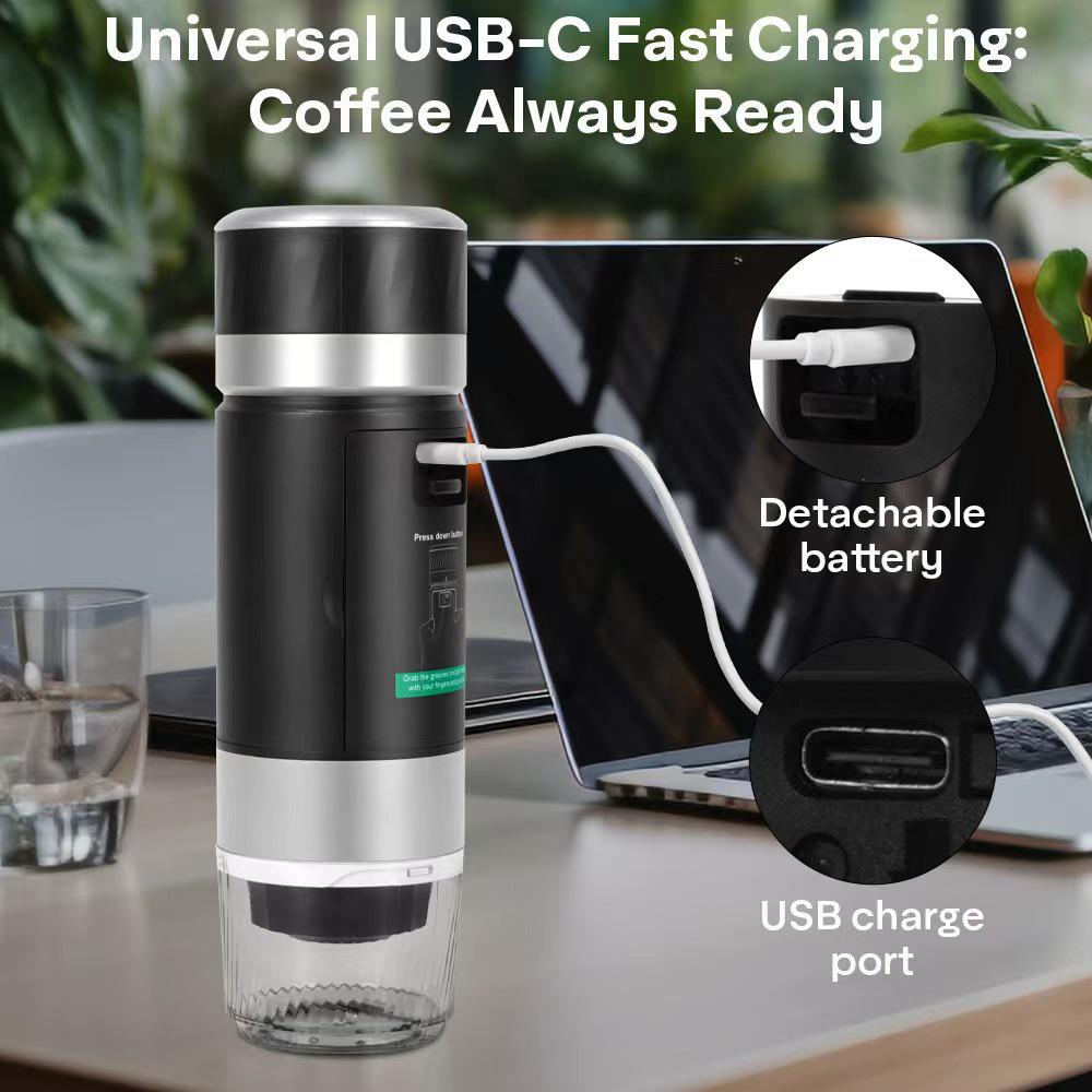 Portable Electric Espresso Maker: Wireless, Moka Style, Small Coffee Capsule Machine for Outdoor Use