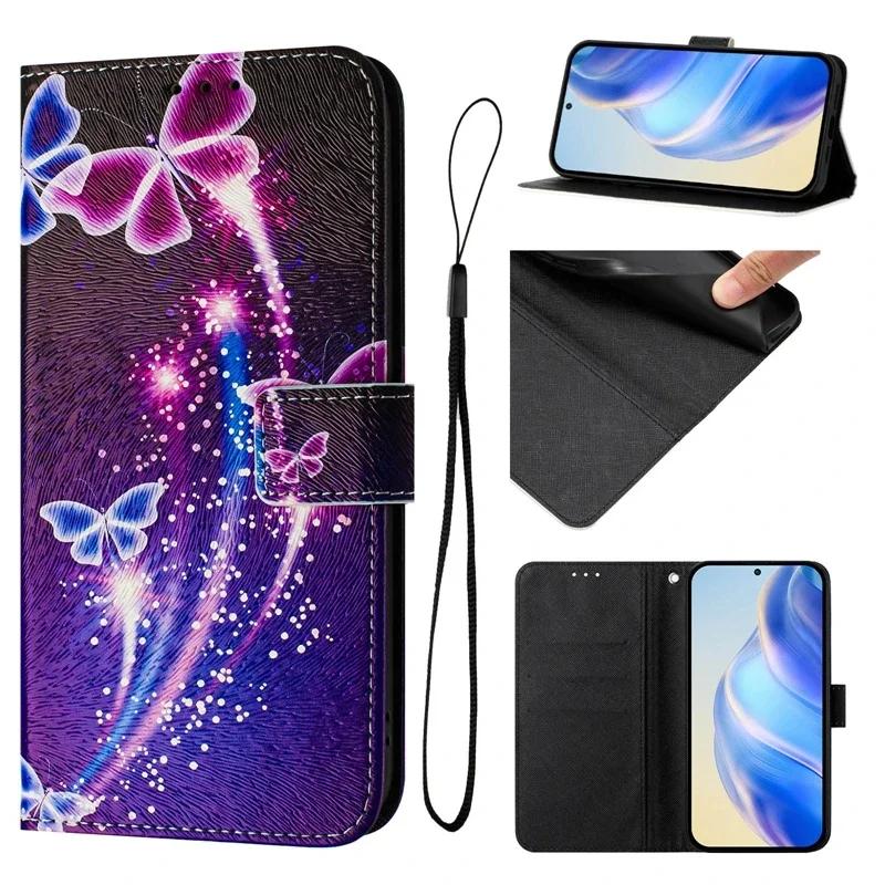 Flipové kožené pouzdro pro Xiaomi Redmi 14C 13C 12C 10C 10A 14R s malovaným vzorem, peněženkové pouzdro pro Xiaomi Redmi 13 12 10 5G pouzdro na telefon