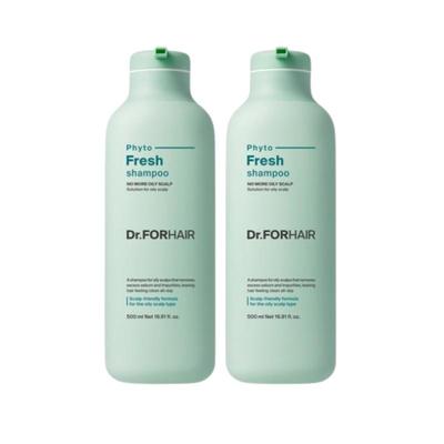 Dr.FORHAIR Phyto Fresh Tiefenreinigungsshampoo 500ml × 2 | Pflege für fettige Kopfhaut, Mizellares Tiefenreinigung & Erfrischendes Kräutershampoo