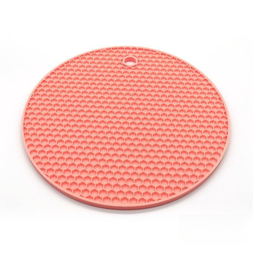 Silicone Honeycomb Heat Insulation Pad Heat Insulation Anti Slip Placemats Circular Waterproof Pad Kitchen Accessories