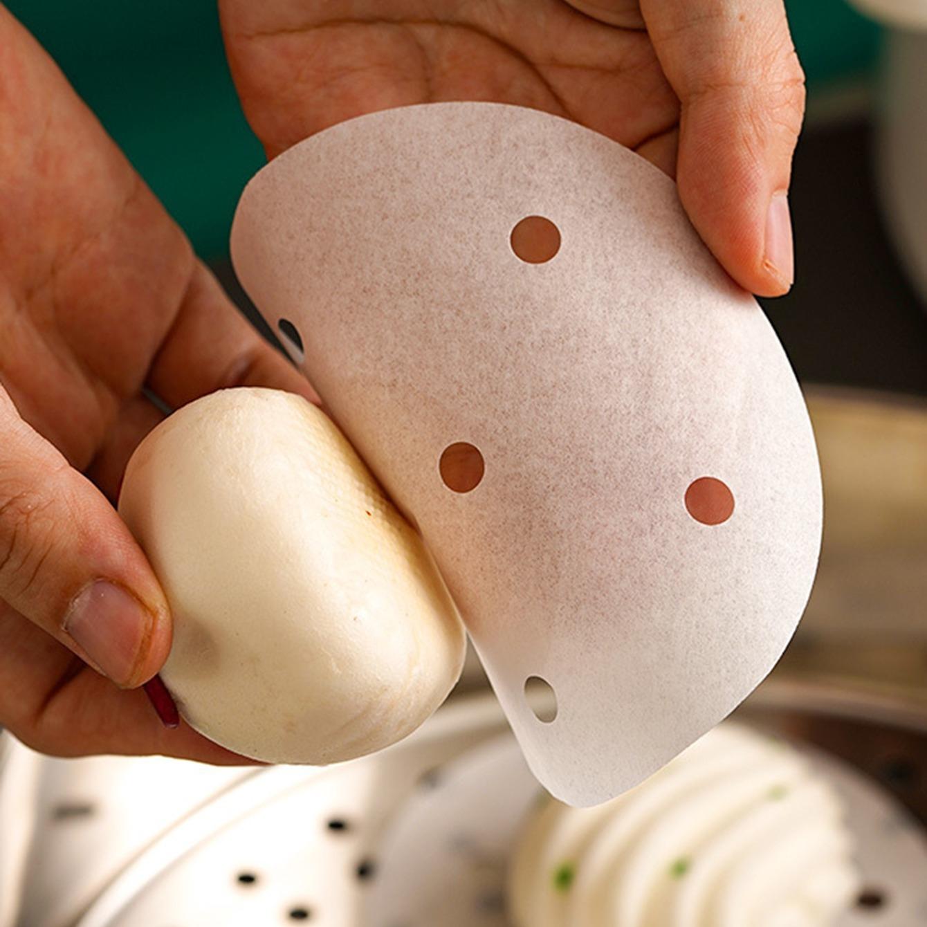 

400pcs 7.5cm Steamer Paper Silicone Oil Paper