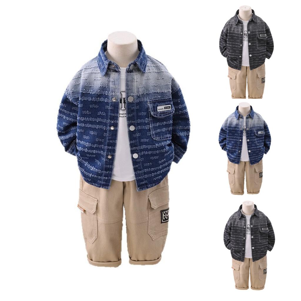 Kids Casual Long-Sleeve Set, Comfortable Daily Wear Outfits