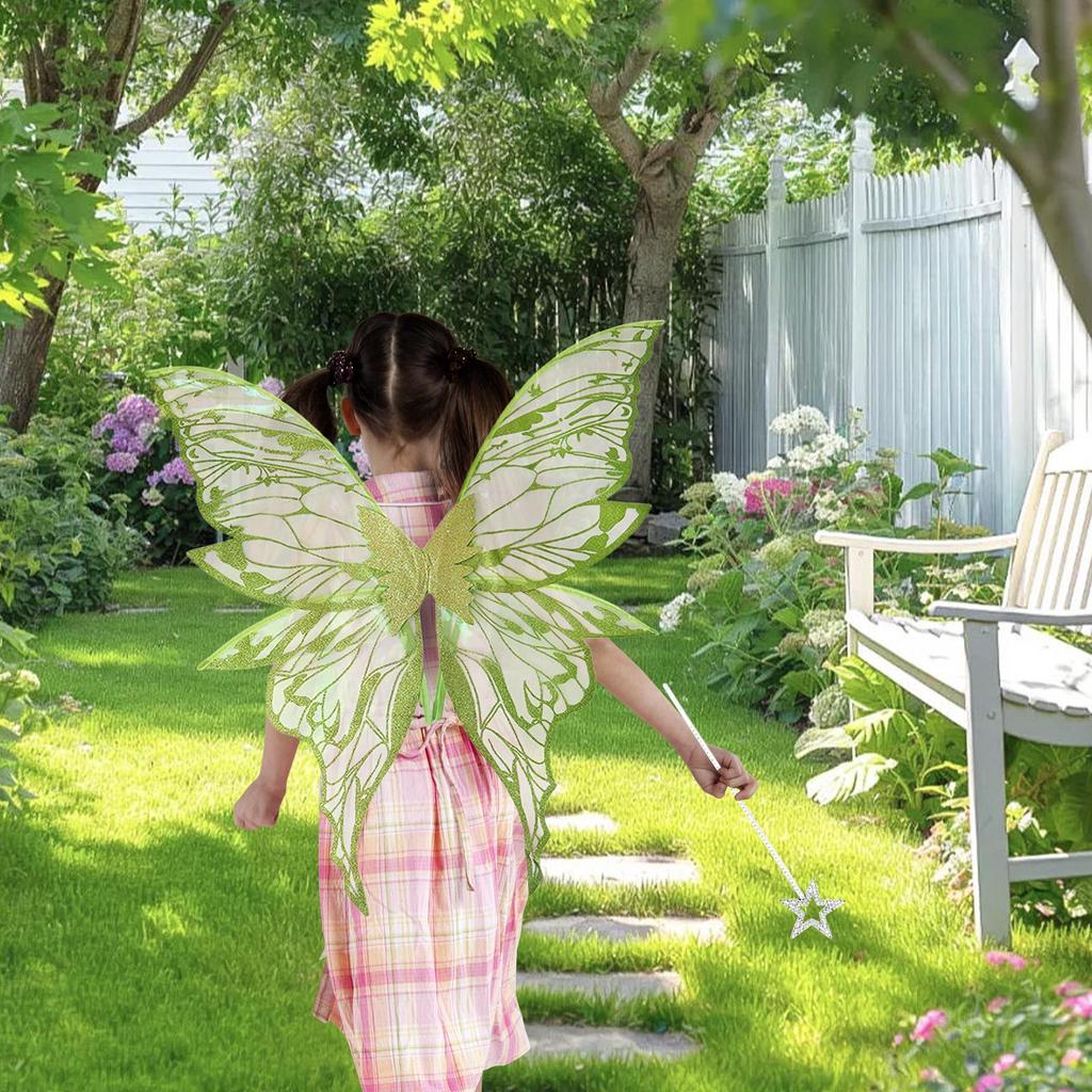 Feenflügel für Mädchen Schmetterlingskostüm Engelsflügel für Kinder Mädchen Damen Cosplay Kostüm Zubehör für Hochzeit Geburtstag Make-up
