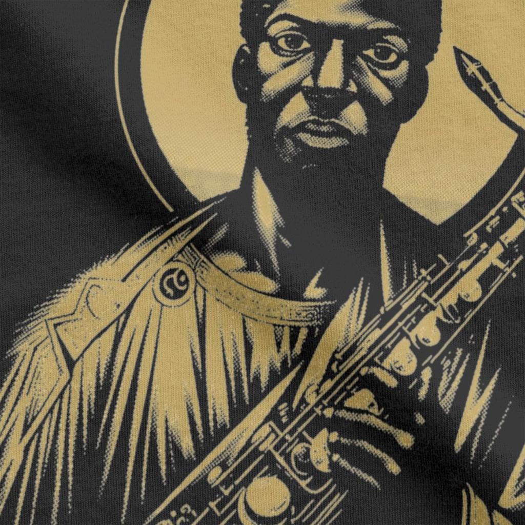 Herren T-Shirt St. John Coltrane Vintage 100% Baumwoll-T-Shirts Kurzarm-T-Shirt Rundhals Kleidung Einzigartig