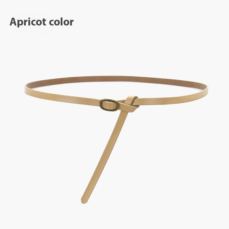 

Тонкий пояс женский кожаный декоративный универсальный костюм с рубашкой на талии завязанный маленький пояс 105cm