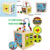 Premium 5 In 1 Wooden Multi-activity Cube Educational Toy For Kids And Babies