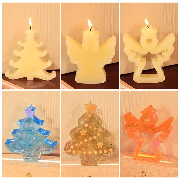 Christmas Tree Silicone Moulds Castings Molds Plaster Molds Scented Candle Molds Ornament for Chocolate Cake Decorations